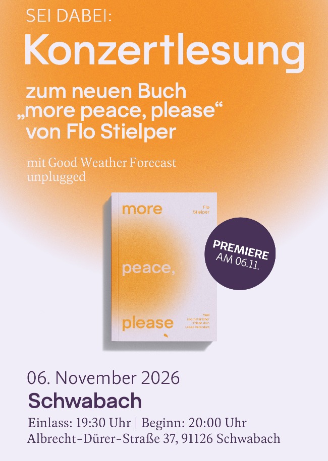 More peace, please - Konzertlesung