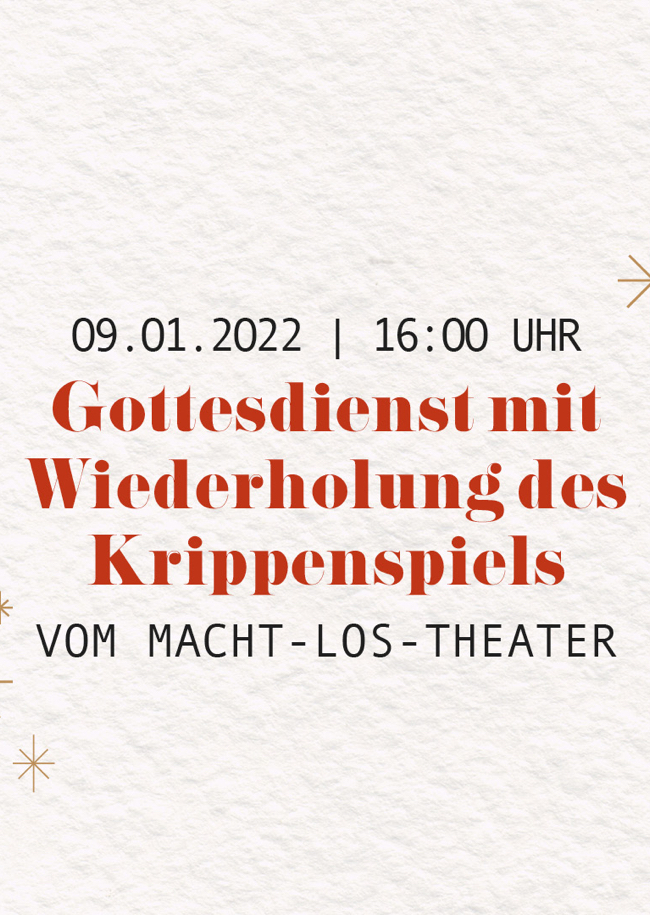 Gottesdienst mit Wiederholung des Krippenspiels