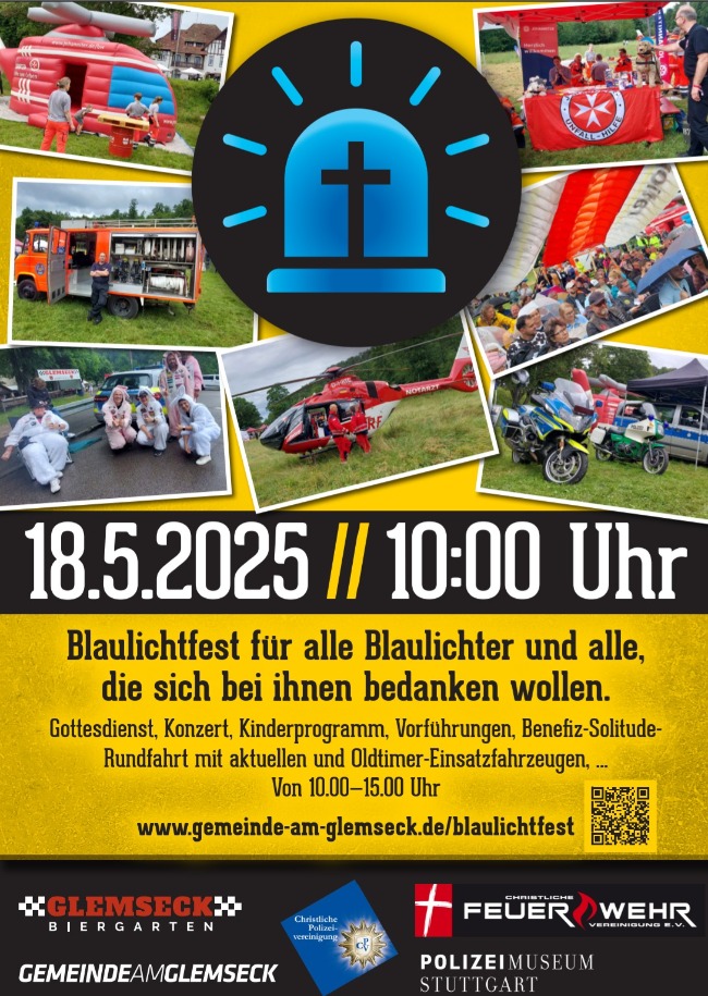 Blaulichtfest und Blaulichtgottesdienst für die ganze Familie