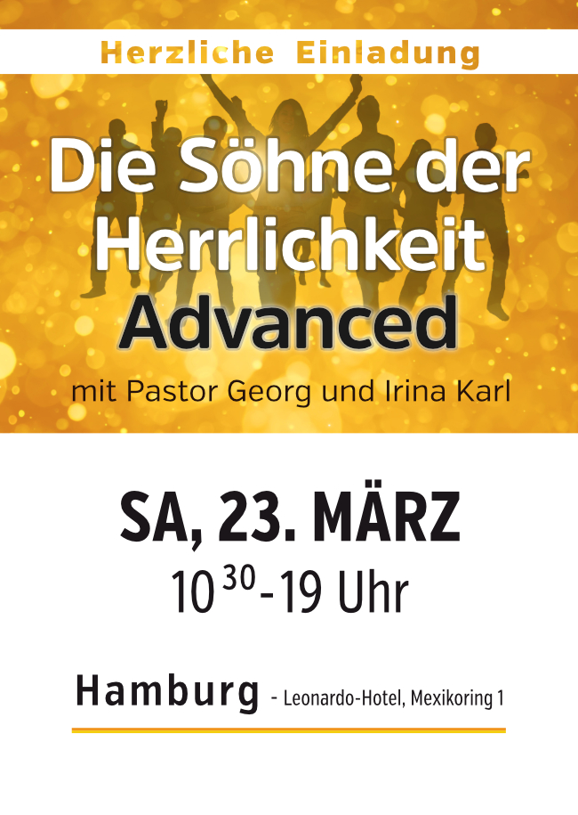 Tagesseminar "Die Söhne der Herrlichkeit Advanced"