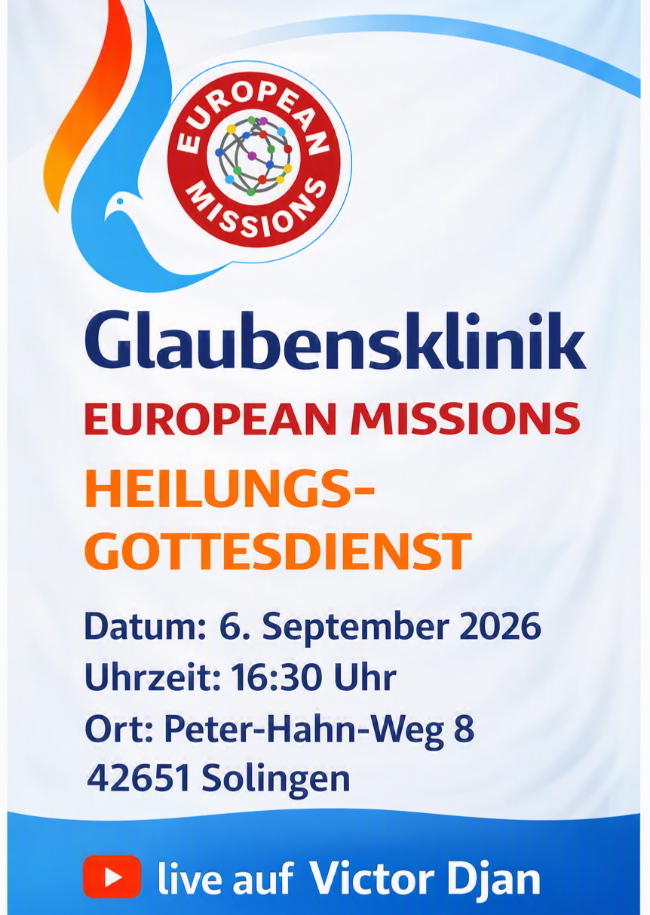 Glaubensklinik mit Victor Djan in Solingen & Youtube