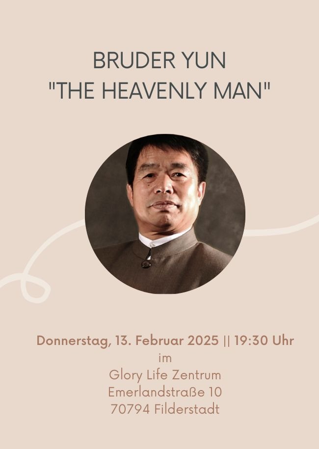 öffentlicher Glory Life Schulabend mit Bruder Yun und Pastor Isaak