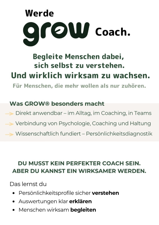 GROW® Persönlichkeitsdiagnostik - Lizenzkurs