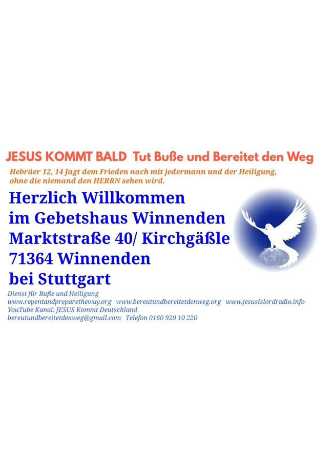 Gebets-Buße- und Danksagungstreffen