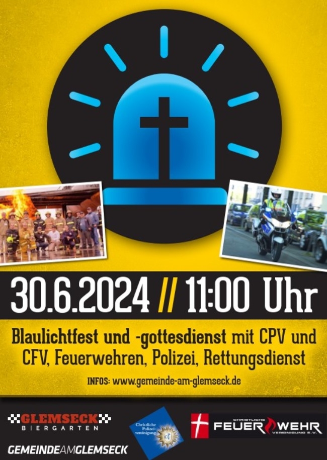 Blaulichtfest und Blaulichtgottesdienst Glemseck