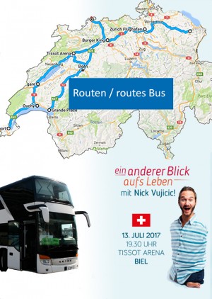 Ein anderer Blick aufs Leben - Busticket zu Nick Vujicic