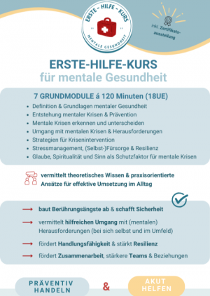 Erste Hilfe Kurs für mentale Gesundheit