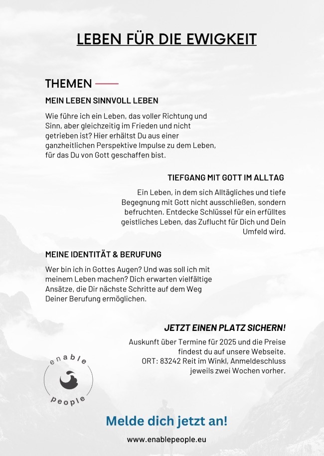 Leben f&uuml;r die Ewigkeit