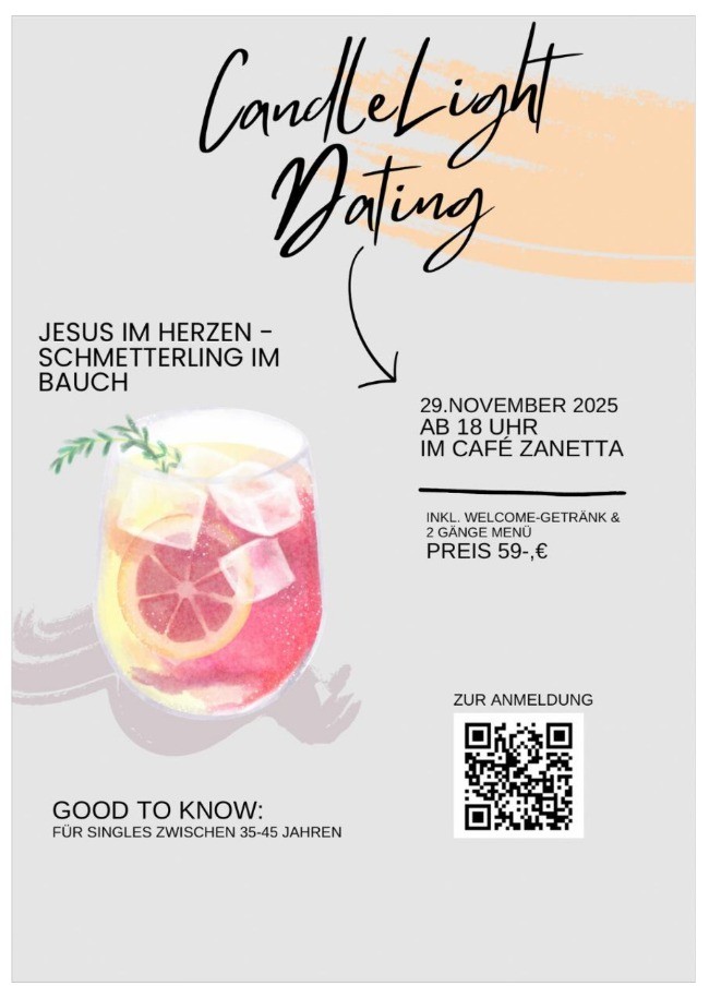 CandleLight Dating im café ZANETTA