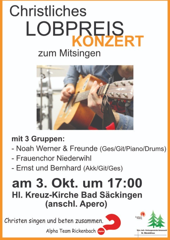Christliches Lobpreis Konzert zum Mitsingen