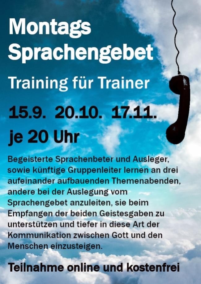 Montags Sprachengebet - Training für Trainer (T4T)