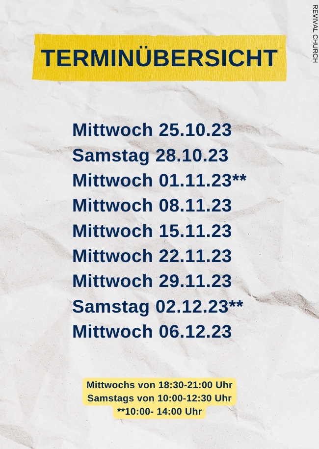 „Terminübersicht"